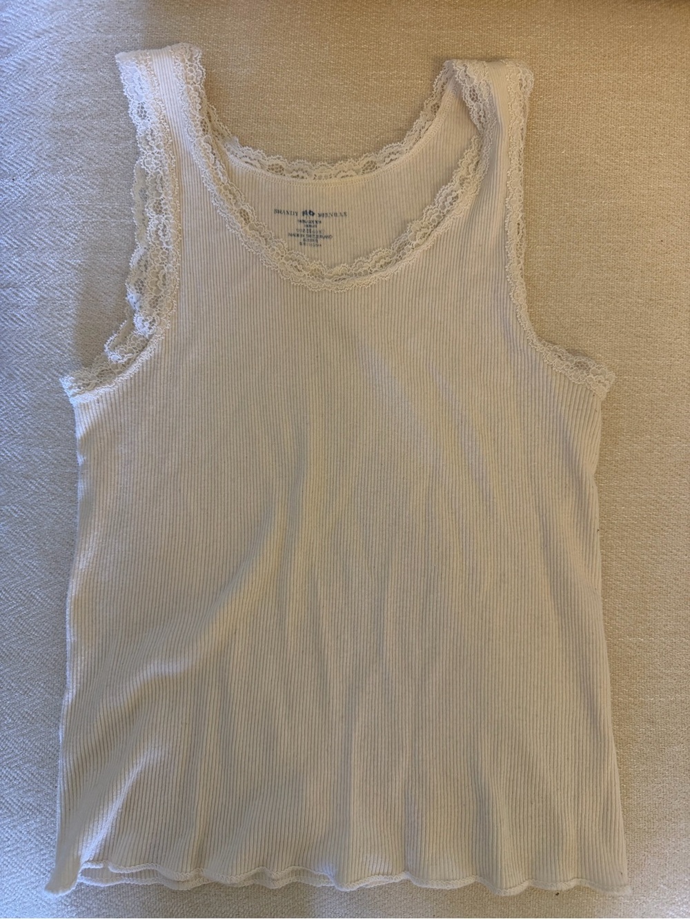 Brandy Melville, cream lace tank top